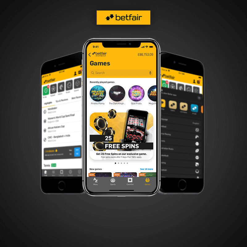 Betfair app design